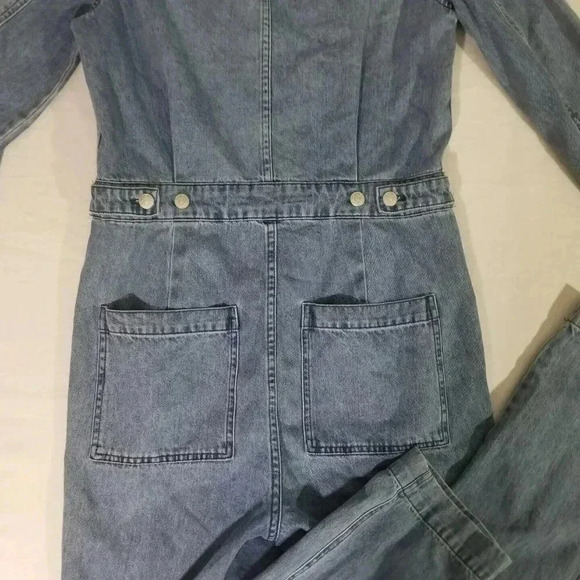 NWT Madewell Denim Relaxed Coverall Jumpsuit in Glenroy Wash Jean Medium MC932 - Picture 7 of 7